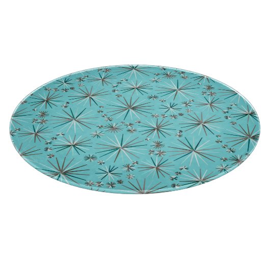 Mitte des Jahrhundertssputnik-Muster, Robins Schneidebrett (Ecke)