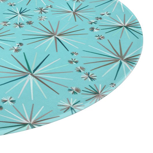 Mitte des Jahrhundertssputnik-Muster, Robins Schneidebrett (Ecke)