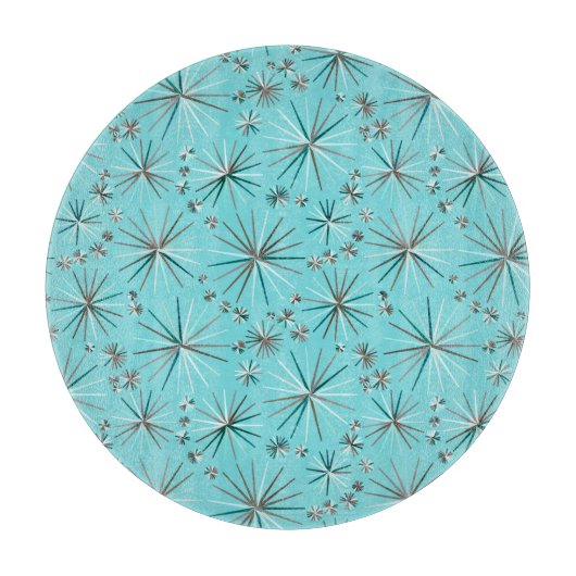 Mitte des Jahrhundertssputnik-Muster, Robins Schneidebrett (Vorderseite)