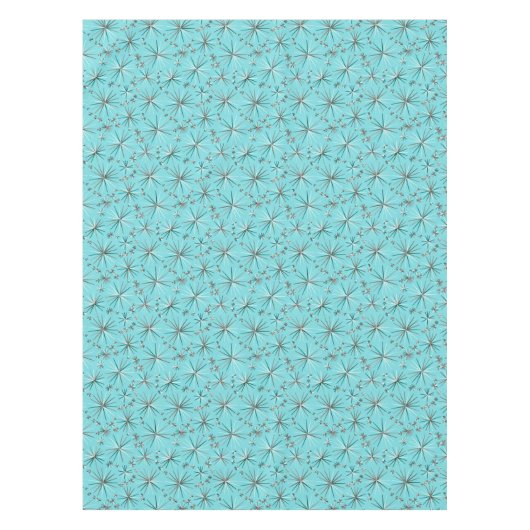 Mitte des Jahrhundertssputnik-Muster, Robins Tischdecke (Vorderseite)