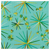 Mitte des Jahrhundertssputnik-Muster, Stoff (Nahaufnahme)