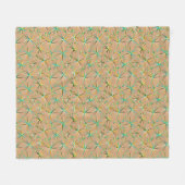 Mitte des Jahrhundertssputnik-Muster, Taupe TAN Fleecedecke (Vorderseite (Horizontal))