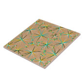 Mitte des Jahrhundertssputnik-Muster, Taupe TAN Fliese (Seite)