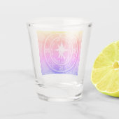 Mitte des Universums in Wallace Idaho V2 Schnapsglas (Rückseite)