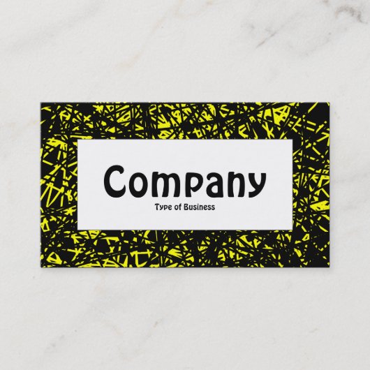 Mitte - Etikett - Abstrakte Linien - Gelb Visitenkarte (Vorderseite)