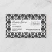Mitte-Etikett - Damask-Muster Visitenkarte (Rückseite)