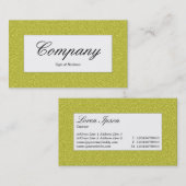 Mitte-Etikett - gelbe Embossettextur Visitenkarte (Vorne/Hinten)