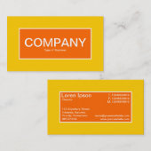 Mitte Etikett II - orange mit orange Visitenkarte (Vorne/Hinten)