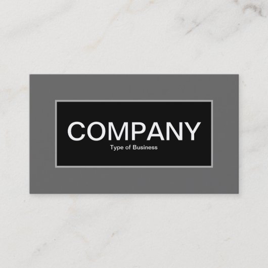 Mitte Etikett II - Schwarz mit Grau Visitenkarte (Vorderseite)