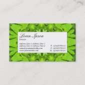 Mitte-Etikett - Leaf Kaliedoscope Visitenkarte (Rückseite)