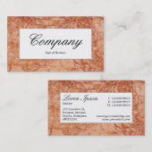 Mitte-Etikett - Marmor 02 Visitenkarte (Vorne/Hinten)