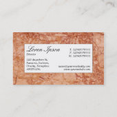 Mitte-Etikett - Marmor 02 Visitenkarte (Rückseite)