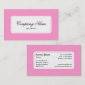 Mitte Etikett v5 - Rosa Visitenkarte (Vorne/Hinten)