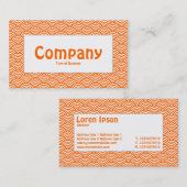 Mitte - Fischskala - Orange & Weiß Visitenkarte (Vorne/Hinten)