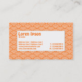 Mitte - Fischskala - Orange & Weiß Visitenkarte (Rückseite)