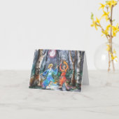Mitte gealterte Feen Notecard Karte (Gelbe Blume)