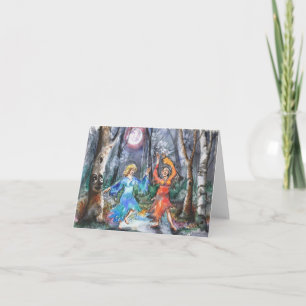 Mitte gealterte Feen Notecard Karte