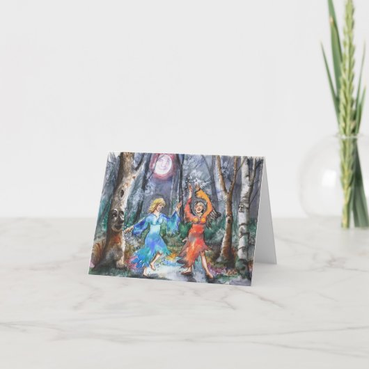 Mitte gealterte Feen Notecard Karte (Vorderseite)