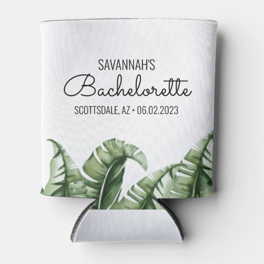 Mitte Jahrhundert Banana Leaf Bachelorette/Bridesm Dosenkühler (Vorderseite)
