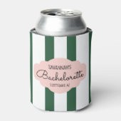 Mitte Jahrhundert Cabana Streifen Bachelorette/Bri Dosenkühler (Kanne Vorderseite)