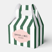 Mitte Jahrhundert Cabana Stripes Beach Hochzeit Geschenkschachtel (Rückseite)