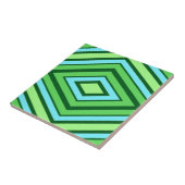 Mitte Jahrhundert Diamond Muster Jade Green und Aq Fliese (Seite)