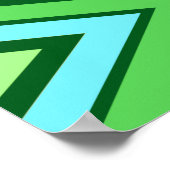 Mitte Jahrhundert Diamond Muster Jade Green und Aq Poster (Ecke)