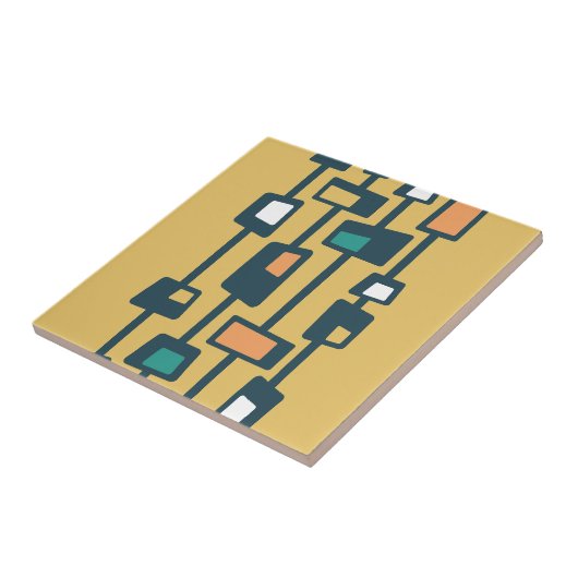 Mitte Jahrhundert Funky Blocks gelb Fliese (Seite)