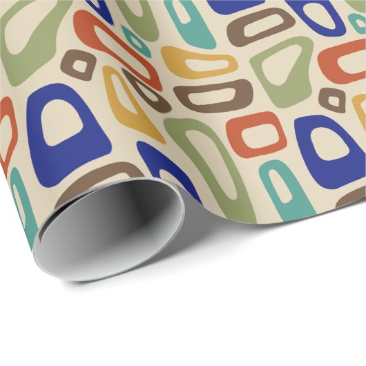 Mitte Jahrhundert Geschenkpapier (Rolleneckpunkt)