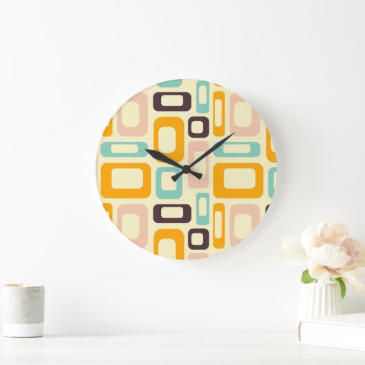 Mitte Jahrhundert Große Wanduhr (Zuhause)