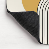 Mitte Jahrhundert Linienkunst mit Senf-Farbbogen Mousepad (Ecke)