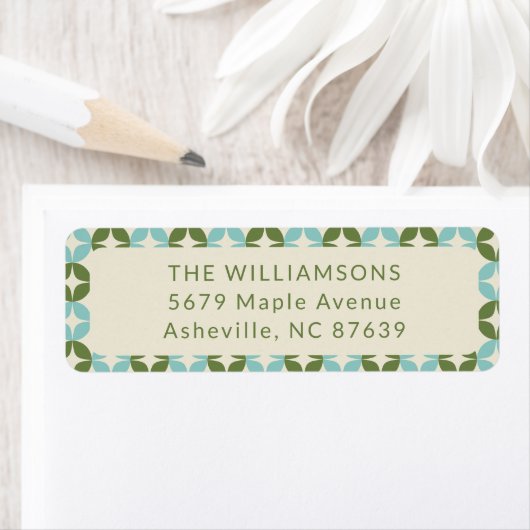 Mitte Jahrhundert Mod Blue Sage Green Rücksendeadr (Insitu)