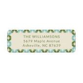 Mitte Jahrhundert Mod Blue Sage Green Rücksendeadr (Vorne)