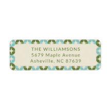 Mitte Jahrhundert Mod Blue Sage Green Rücksendeadr