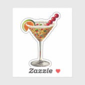 Mitte Jahrhundert Moderne Weihnachtslieder Martini Aufkleber (Blatt)