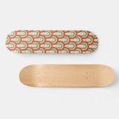 Mitte Jahrhundert Moderner Regenbogen Daisy Retro  Skateboard (Horizontal)