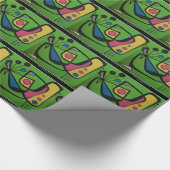 'Mitte Jahrhundert Modernes Abstraktes Num 4' auf  Geschenkpapier (Ecke)