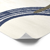 Mitte Jahrhundert Modernes Abstraktes Poster Blue (Ecke)