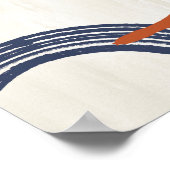 Mitte Jahrhundert Modernes Abstraktes Poster Blue (Ecke)