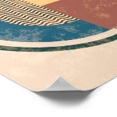 Mitte Jahrhundert Modernes geometrisches boho Art  Poster (Ecke)