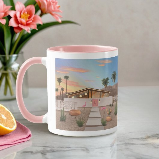 Mitte Jahrhundert Modernes Palm Springs Flamingo H Tasse