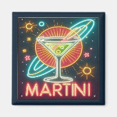 Mitte Jahrhundert Neon Martini Signi Magnet (Vorne)