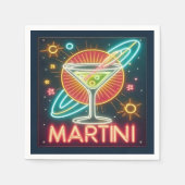 Mitte Jahrhundert Neon Martini Signi Serviette (Vorderseite)