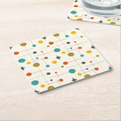 Mitte Jahrhundert Rechteckiger Pappuntersetzer (angewinkelt)