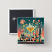 Mitte Jahrhunderts Atomusiontic Citrus Martini Bar Button (Vorne & Hinten)