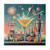 Mitte Jahrhunderts Atomusiontic Citrus Martini Bar Fliese (Vorderseite)