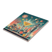 Mitte Jahrhunderts Atomusiontic Citrus Martini Bar Fliese (Seite)