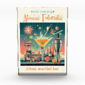 Mitte Jahrhunderts Atomusiontic Citrus Martini Bar Fotoblock (Vorderseite)