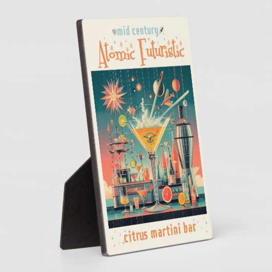 Mitte Jahrhunderts Atomusiontic Citrus Martini Bar Fotoplatte (Seite)
