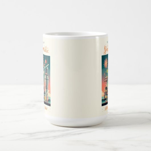 Mitte Jahrhunderts Atomusiontic Citrus Martini Bar Kaffeetasse (Mittel)